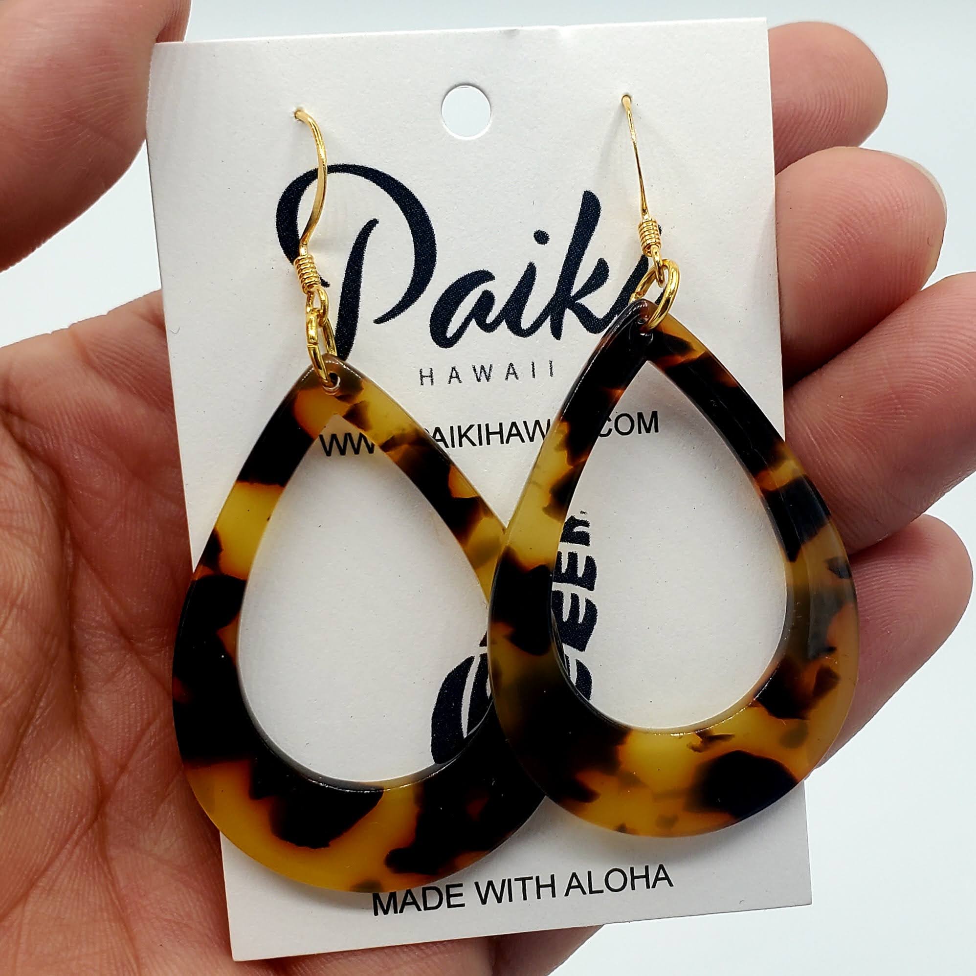 Tortoise Shell Teardrops